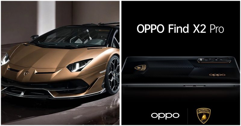 Oppo Find X2 Pro diinsiprasik   an dari Lamborghini Aventador SVJ Roadster