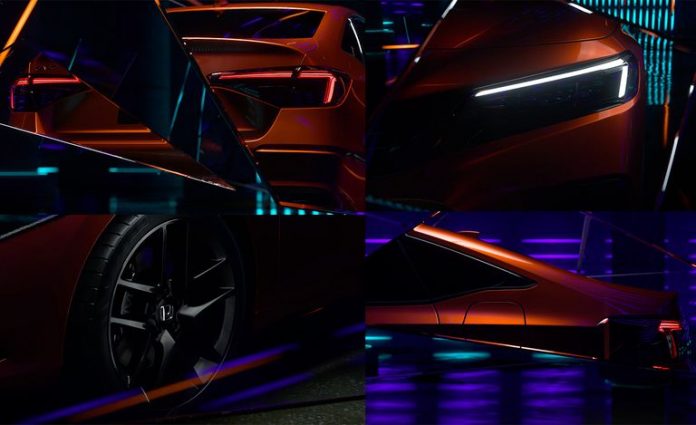 Honda Civic 2022 dengan rupa serba moden, teaser disiar sebelum